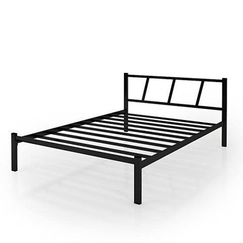 Cama Casal Helena Preto Tubolar de Ferro Cor:preto