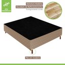 Ver imagem 3 de Cama Box Casal com Colchão D33 Unique Duoface 18x138x188cm e Base Júlia Bege/Rustico Paropas By Ecos