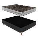 Ver imagem 1 de Cama Box Casal com Colchão D33 Unique Plus Duoface 20x138x188cm e Base Íris Preto/Elegancy Paropas B