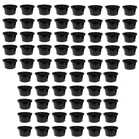 50 Pés Sapata para Móveis Plástico Preto 2cm - Sofá, Puffs, Poltranas e Outros