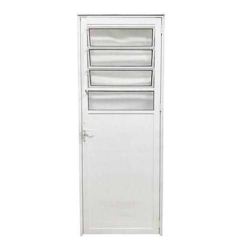 Porta Basculante Alumínio Branco Linha Veneza:Esquerda/ 210 x 90
