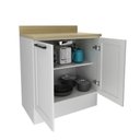 Ver mais imagens de Cozinha Compacta Modulada Americana 9 Portas 3 Gavetas com Rodapé MDF Grazi Branco