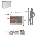 Ver imagem 3 de Cozinha Compacta Modulada Americana 9 Portas 3 Gavetas com Rodapé MDF Grazi Branco