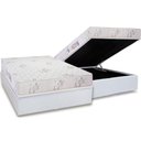Ver imagem 1 de Cama Box Baú Casal: Colchão Espuma D45 Luckspuma Gran Luck + Base CRC Courano White(138x188)
