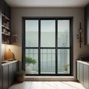 Ver imagem 2 de Porta Correr 3F.Móv.1/3 210 x 120 Elite c/Fechadura Tetra V.Liso Preto Brimak