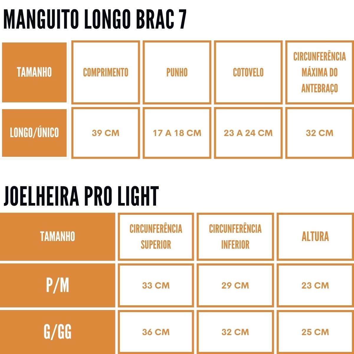 Kit Joelheira Volêi Com Manguito Longo Tm7 Pro light - 6