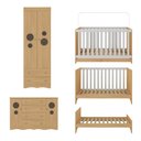 Ver mais imagens de Quarto de Bebê Completo Berço Americano 3 em 1 Colchão Sonho Multimóveis Mp4643 Madeirado