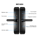 Ver imagem 4 de Fechadura Eletrônica Digital Biométrica Beluni Smile Black Bluetooth Ttlock Smart Digital
