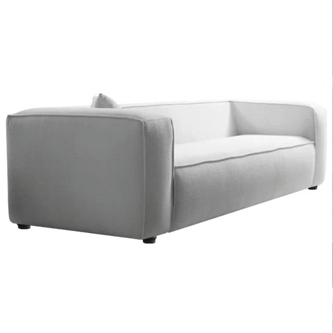 Sofá 3 Lugares 180cm Orgânico Luxo Recepção Cecília Linho - Adj Decor
