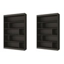 Ver imagem 3 de Conjunto 2 Estante Olden Home Office com Prateleiras Espresso Móveis Grafite