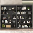 Ver imagem 1 de Conjunto 2 Estante Olden Home Office com Prateleiras Espresso Móveis Grafite