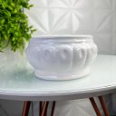 Ver imagem 2 de Centro de mesa pequeno de cerâmica romântico na cor branca