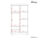 Ver imagem 7 de Guarda Roupa Olímpia 4 Portas 2 Gavetas Estrutura em Mdp Albatroz Móveis