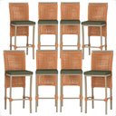 Ver imagem 1 de 8 Banqueta em Alumínio Roma Fendi Corda Náutica Tecido 13
