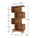 Ver imagem 4 de Kit 3 Estantes para Livros Caracas 4 Nichos