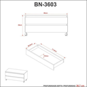 Ver imagem 6 de Balcão Gaveteiro Multiuso para Banheiro 80cm 2 Gavetas 4 Rodízios Mel- Tecno Mobili