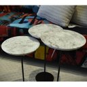 Ver imagem 7 de Mesa Lateral NORINA - BAIXA, tampo redondo Imerso e base Aço Corten.