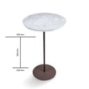 Ver imagem 4 de Mesa Lateral NORINA - BAIXA, tampo redondo Imerso e base Aço Corten.