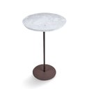 Ver imagem 3 de Mesa Lateral Norina - Baixa, Tampo Redondo Imerso e Base Aço Corten. Cinza 100% MDF