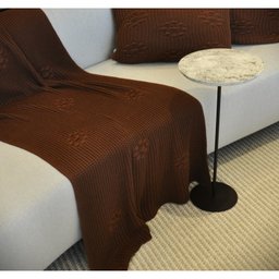 Mesa Lateral NORINA - ALTA, tampo redondo Imerso e base Aço Corten. - 10