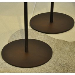 Mesa Lateral NORINA - ALTA, tampo redondo Imerso e base Aço Corten. - 7