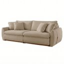 Ver imagem 6 de Sofá-cama 2 Lugares Retrátil Reclinável 210cm Linho com Molas Ensacadas Apolo Yescasa