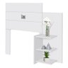 Cabeceira P/ Cama Box Solteiro C/Prateleiras Branco Branco - 5