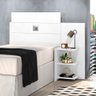 Cabeceira P/ Cama Box Solteiro C/Prateleiras Branco Branco - 1