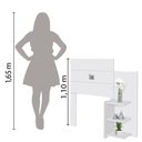 Ver imagem 2 de Cabeceira P/ Cama Box Solteiro C/Prateleiras Branco Branco