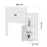 Cabeceira P/ Cama Box Solteiro C/Prateleiras Branco Branco - 4