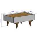Ver imagem 5 de Mesa Centro Bechara Sena Retangular com Espelho Apoio Mesinha Decorativa Porta Objetos Off-cinza