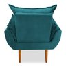 Poltrona Decorativa Opala Pés Palito Veludo Azul Tiffany Chamby Móveis - 4