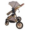 Carrinho de Bebe Europeu Luxo 3 em 1 Ares Plus Marrom Grena + Bebe Conforto + Base - Passear Baby - 4