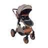 Carrinho de Bebe Europeu Luxo 3 em 1 Ares Plus Marrom Grena + Bebe Conforto + Base - Passear Baby - 6