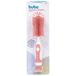 Escova para Mamadeiras Silicone Rosa Buba - 2