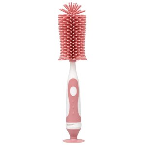 Escova para Mamadeiras Silicone Rosa Buba