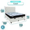 Ver imagem 3 de Kit Cabeceira + Cama Box Bau + Colchão Casal Molas Ensacadas Life Gold Paropas