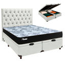 Ver imagem 1 de Kit Cabeceira + Cama Box Bau + Colchão Casal Molas Ensacadas Life Gold Paropas