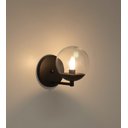 Ver imagem 2 de Arandela Bola/globo De Vidro Transparente Jabuticaba Preta:127/220V/Preto