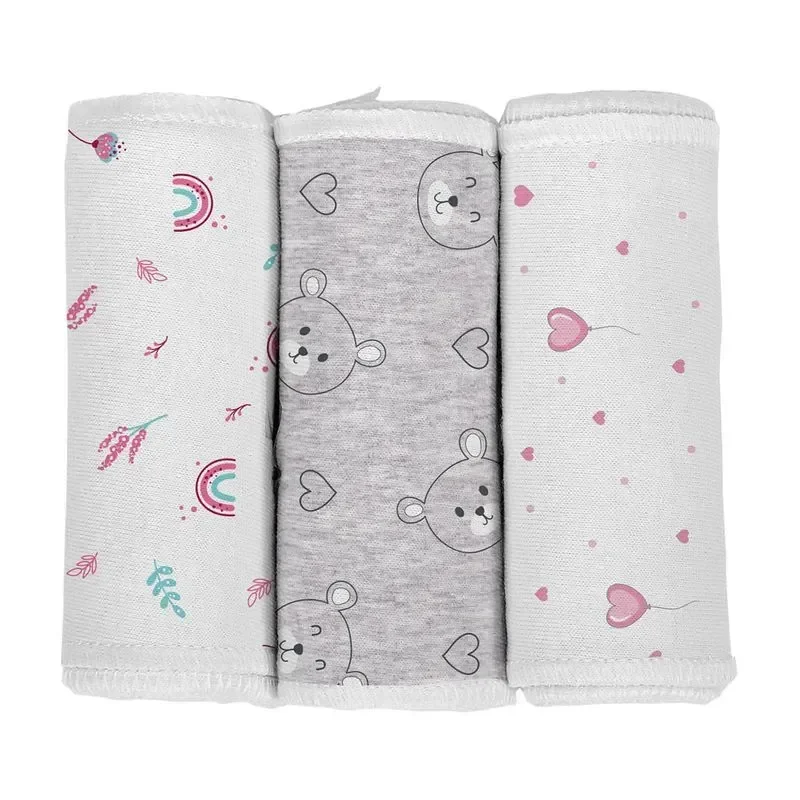 Kit 03 Faixa Umbilical Malha 100% Algodã Rosa