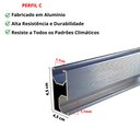 Ver imagem 2 de Perfil Barra Trilho Linha C Estrutura Suporte Fixador Placa Painel Solar Alumínio 4,80 Metros | Perf