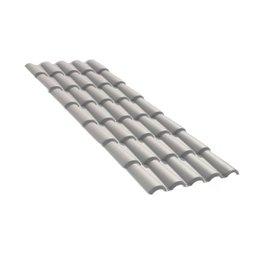 Telha de Pvc Plan Cinza 3,94 X 0,86 Fibrarte - 1