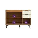 Ver imagem 5 de Balcão Gabinete para Pia 120 cm 2 Portas 2 Gavetas Safira Nature/Off White 100% MDF Casamia