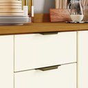 Ver imagem 6 de Balcão Gabinete para Pia 120 cm 2 Portas 2 Gavetas Safira Nature/Off White 100% MDF Casamia