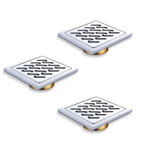 Ralo Inox Banheiro Kit 3 Uni 10x10 Anti Odor Anti Inseto Quintal Seguro Higienico Resistente Cozinha