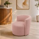 Ver imagem 1 de Poltrona Estofada 74cm x 68cm x 70cm Redonda Confortável para Sala ou Recepção Formato Orgânico