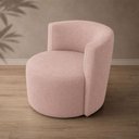 Ver mais imagens de Poltrona Estofada 74cm x 68cm x 70cm Redonda Confortável para Sala ou Recepção Formato Orgânico
