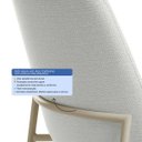 Ver imagem 5 de Kit de 6 Cadeiras de Aço Estofada Lucille Champanhe com Linho Mescla Cru