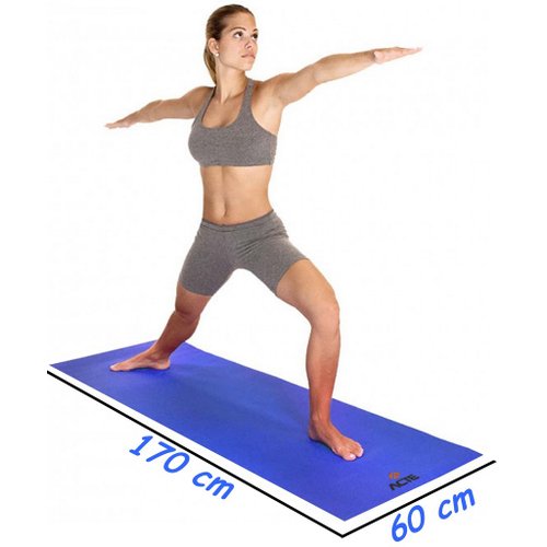 Tapete Colchonete Eva Funcional Azul Para Yoga Fitness Pilates E  Reabilitação