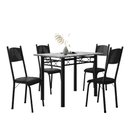 Ver imagem 1 de Conjunto de Mesa Sala de Jantar Sara com 4 Cadeiras Tubular Granito 1,20m Artefamol